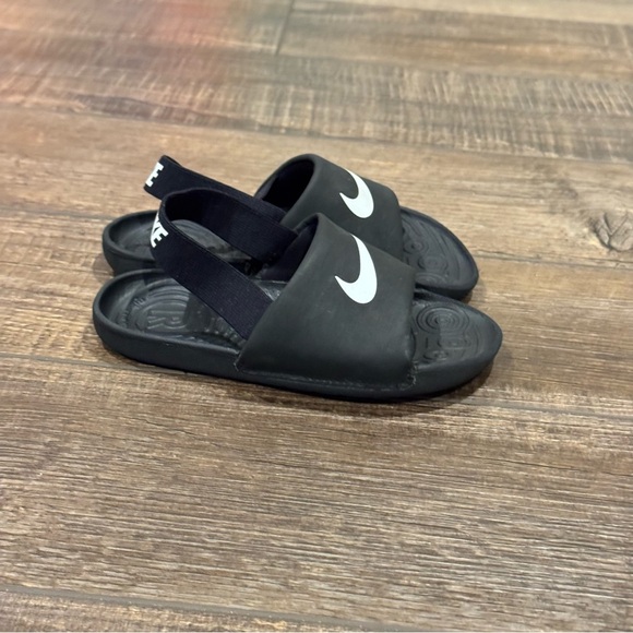Nike Kawa Slides (TD) Sandals Black White BV1094-001 Size 10C Toddler - Picture 2 of 11